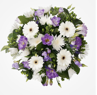 Posy SYM-345 - This is a funeral posy in Oasis.  Either 12”, 14”, or 16” in size.
