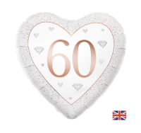 Diamond wedding balloon - 18" helium filled balloon suitable for a diamond wedding anniversary