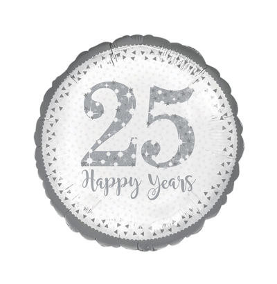 silver wedding anniversary balloon - 18" helium balloon suitable for a silver wedding anniversary