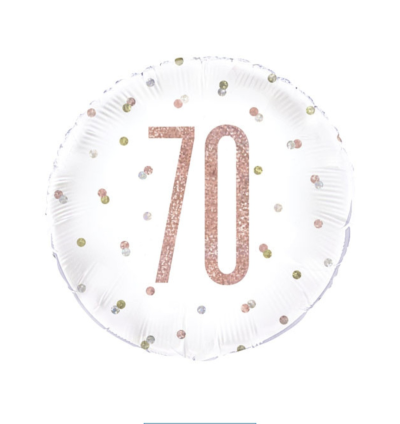 70th birthday balloon - 18" Helium balloon suitable for a 70th birthday