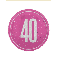 40th birthday balloon - 18" Helium balloon suitable for a 40th birthday
