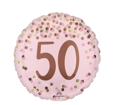 50th birthday balloon - 18" Helium balloon suitable for a 50th birthday