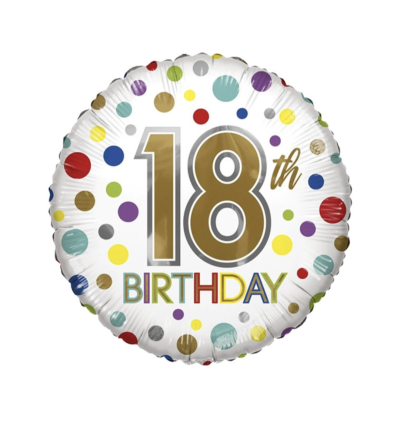 18th birthday balloon - 18" Helium balloon suitable for an 18th birthday